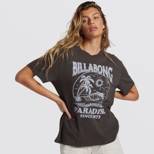 2/$20 Billabong Paradise Is Here T-Shirt - Off Black